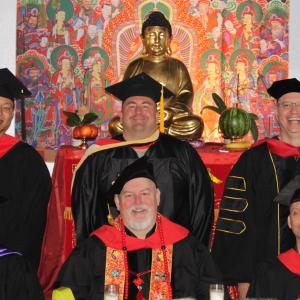 Top Row: Revs. Cheolmin, Ryeongwan, and Cheolsoeng; Bottom Row: Zen Masters Geungsan, Wonji, and Myohye