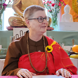 Ven. Shim'min giving her Dharma Speech